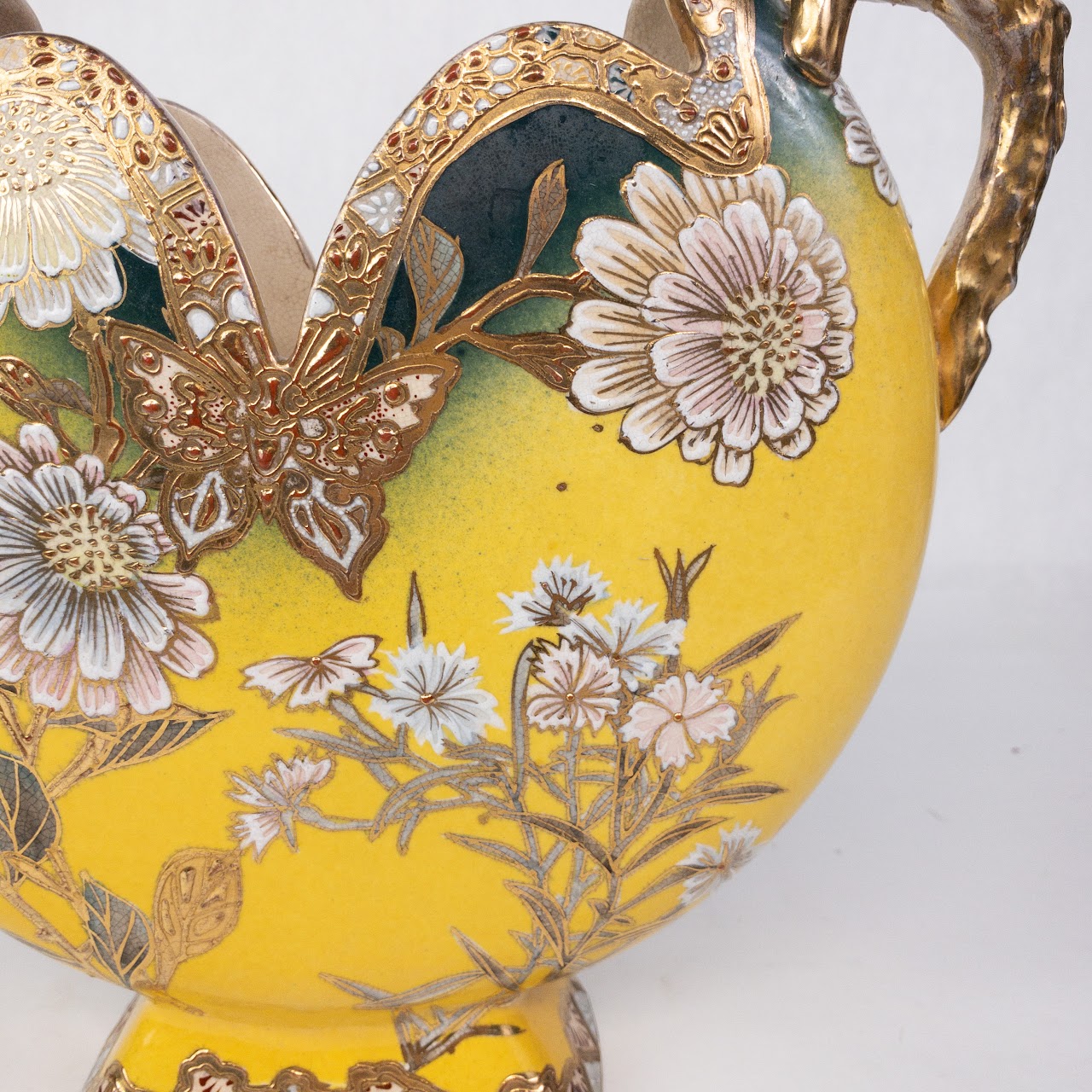 Chinese Art Nouveau Floral Vase