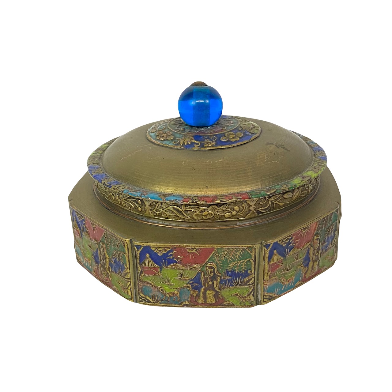 Chinese Cloisonné Covered Dish