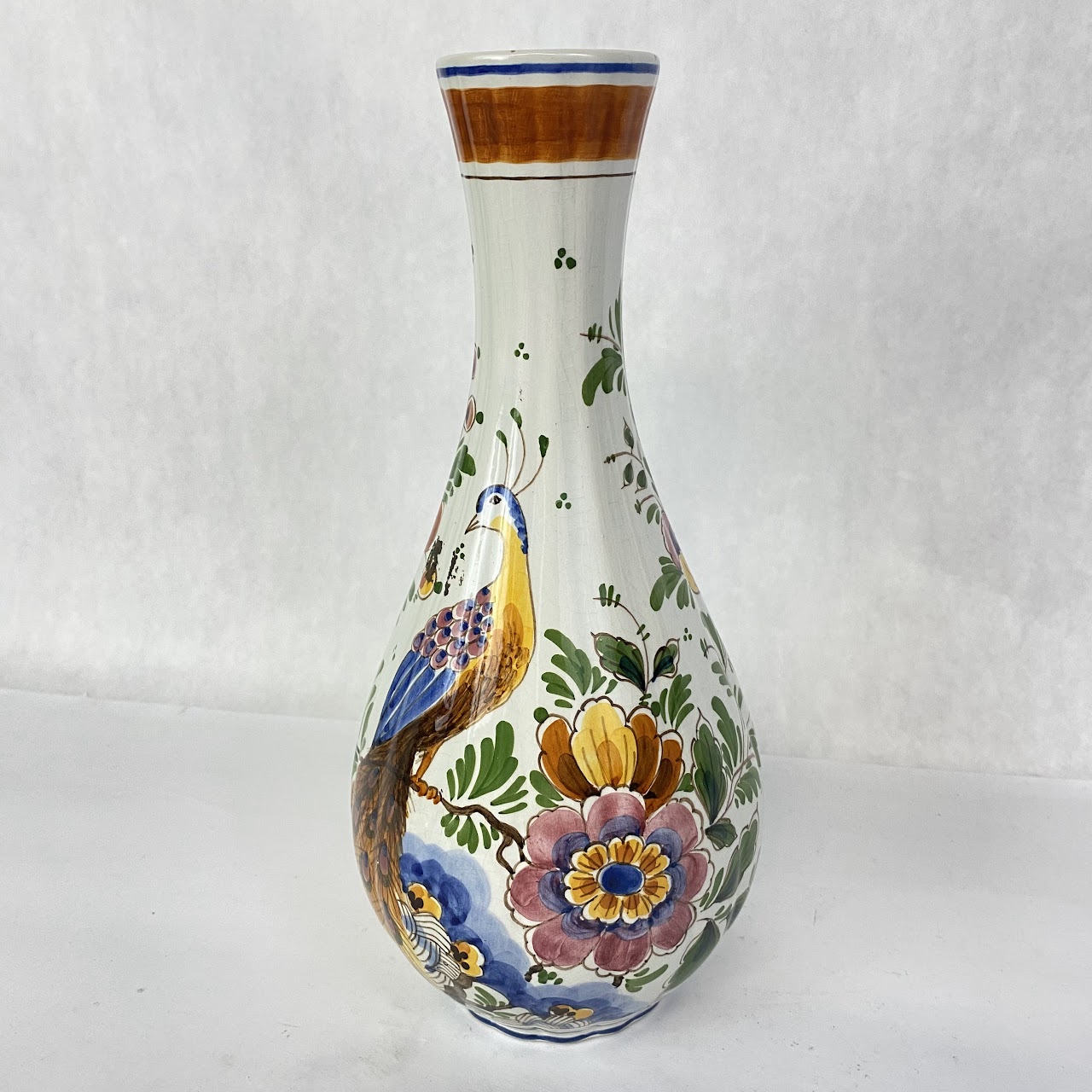 Delft Floral Vase