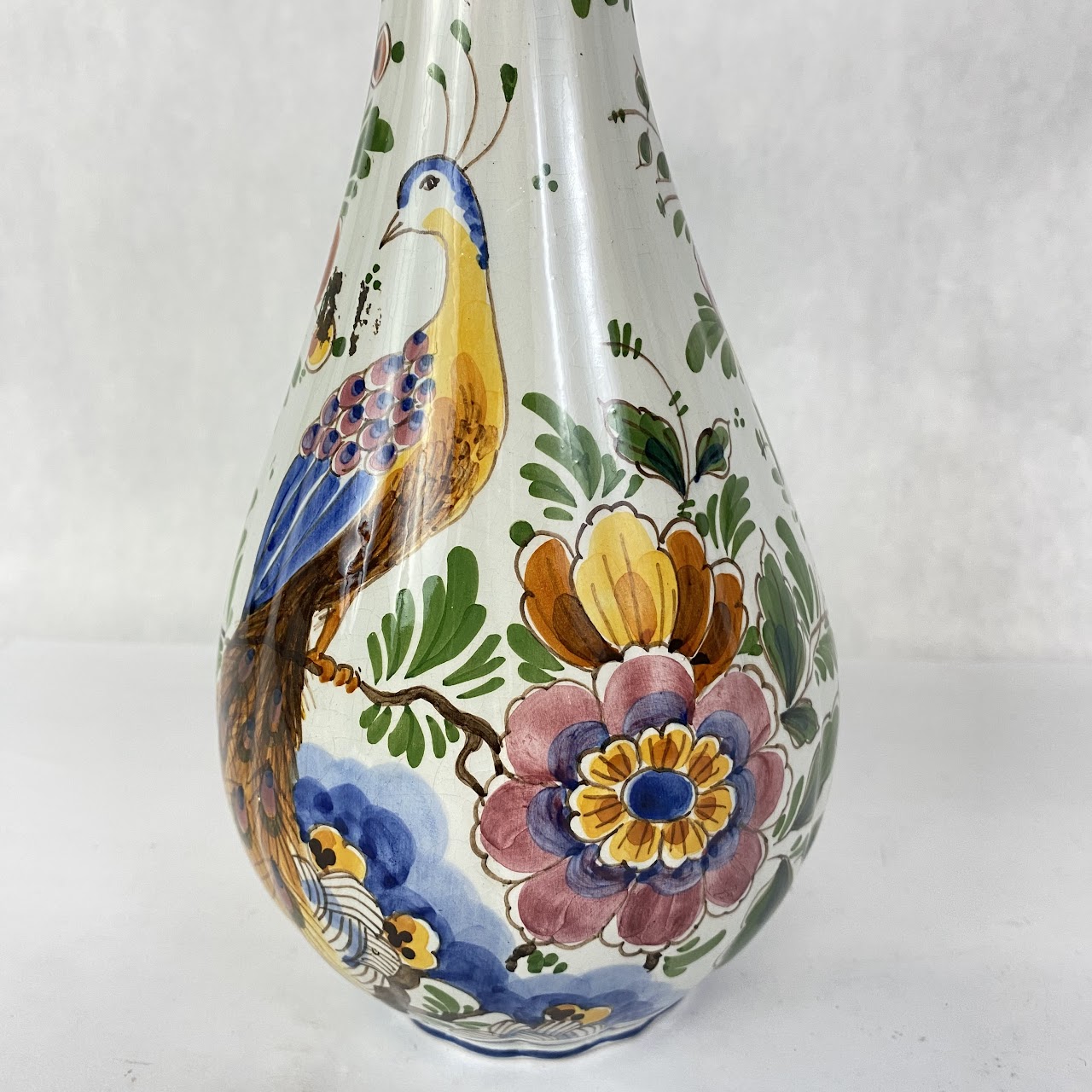 Delft Floral Vase