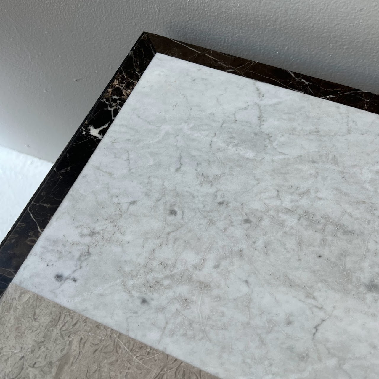 Inlaid Mosaic Stone and Marble Top Coffee Table