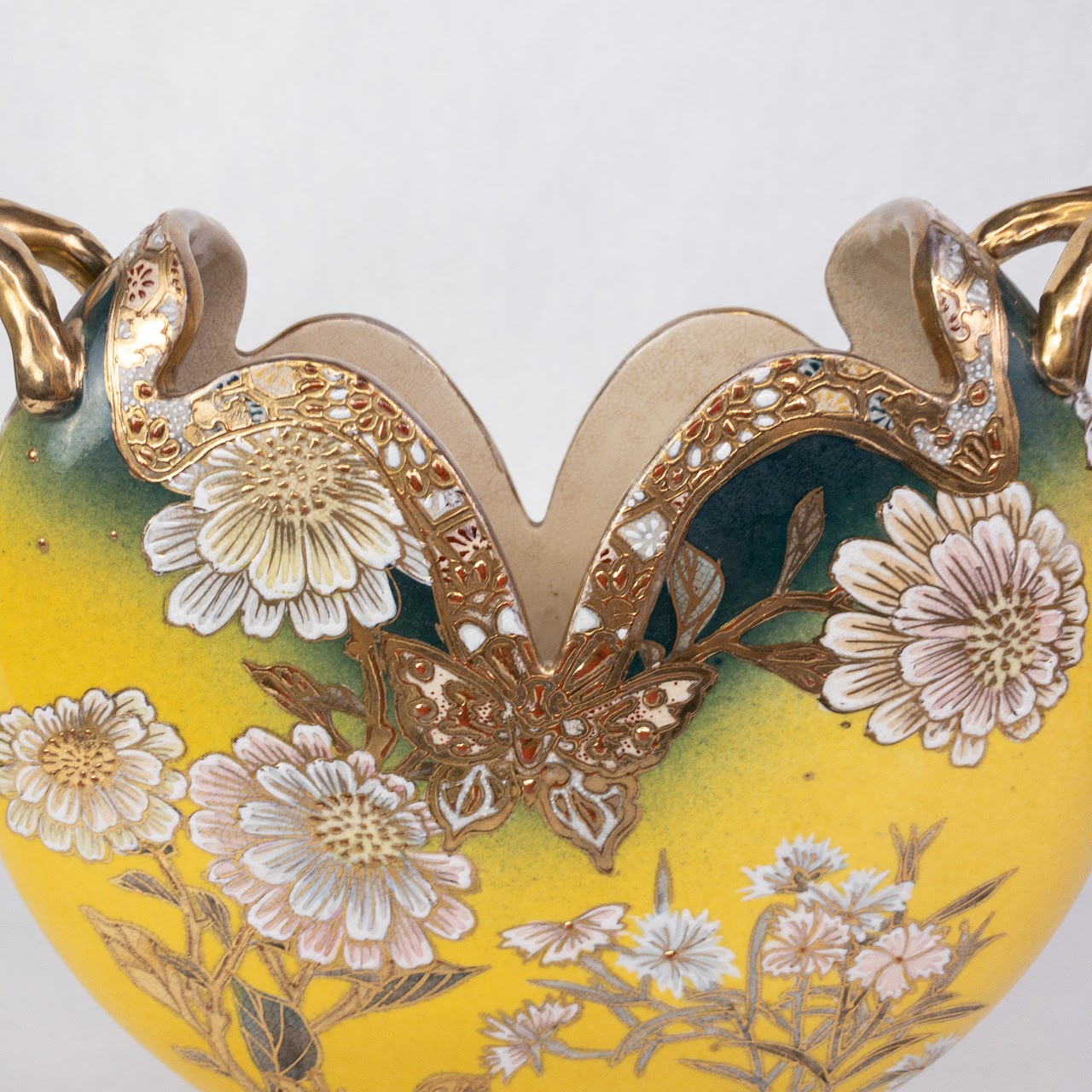 Chinese Art Nouveau Floral Vase