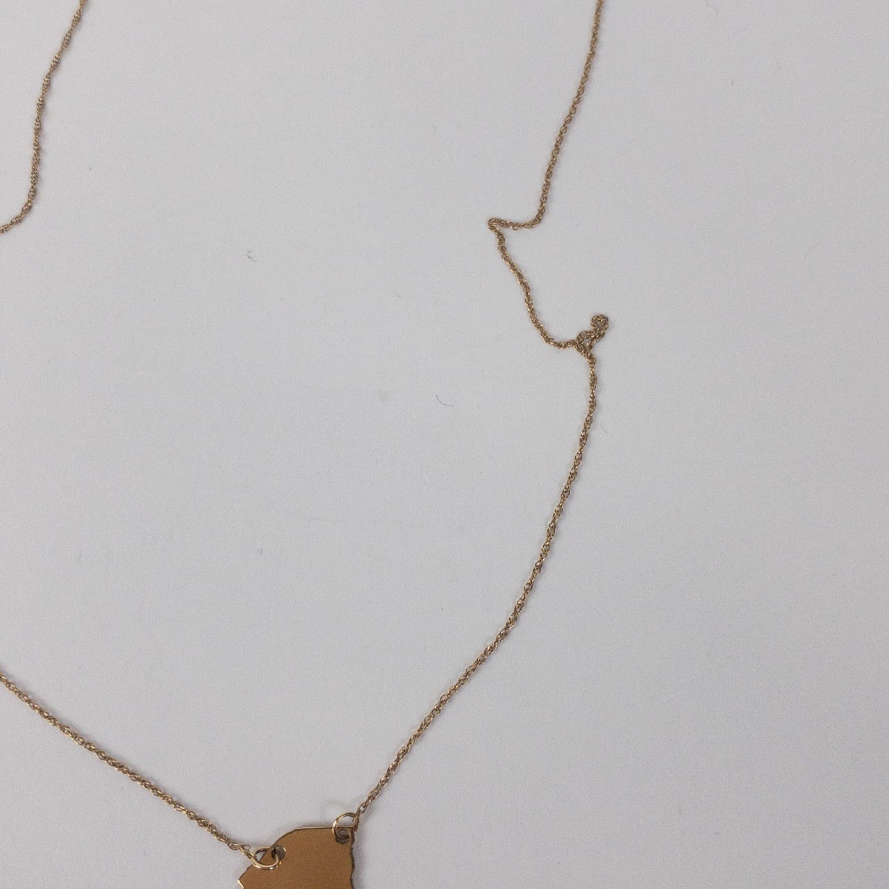 10K Gold Necklace With 10K Gold NYS Pendant