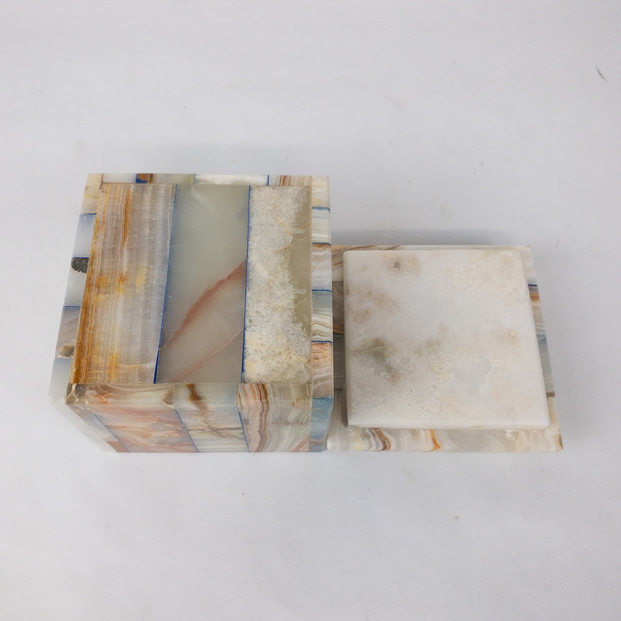 Striped Alabaster Box