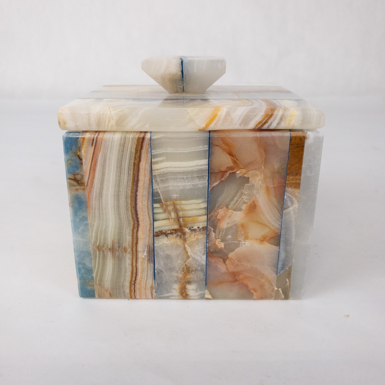 Striped Alabaster Box