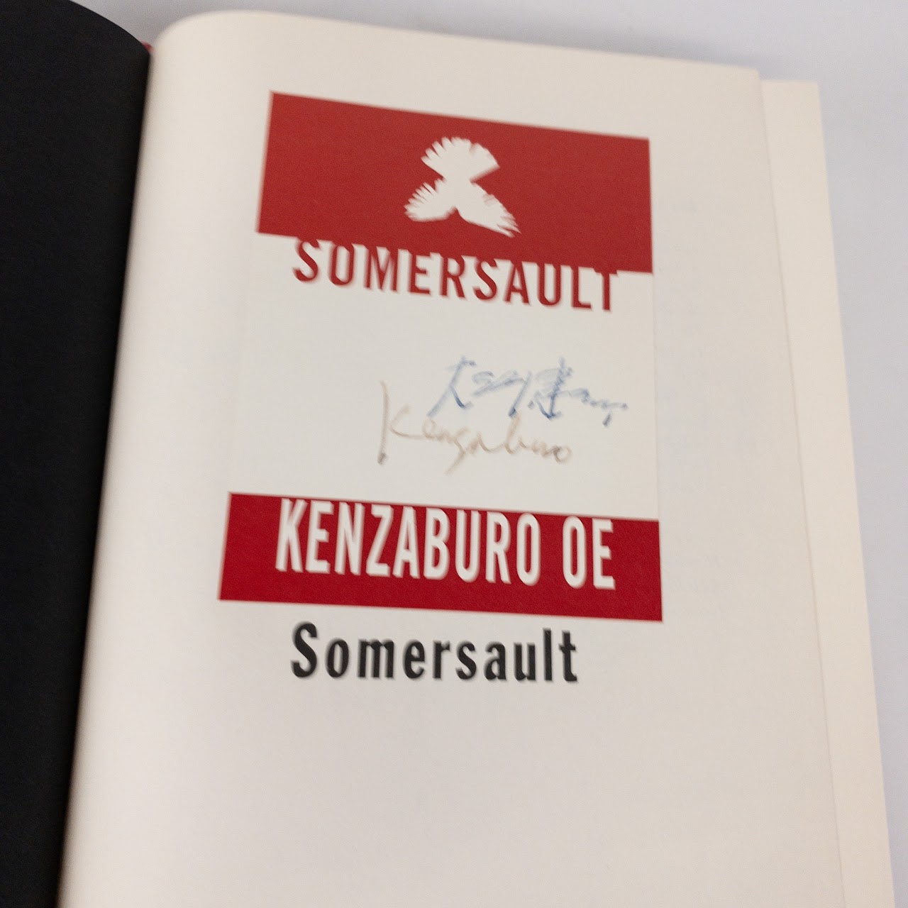 Kenzaburo Oe Signed 'Somersault' First Edition Book