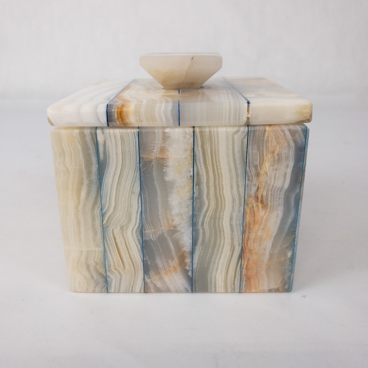 Striped Alabaster Box