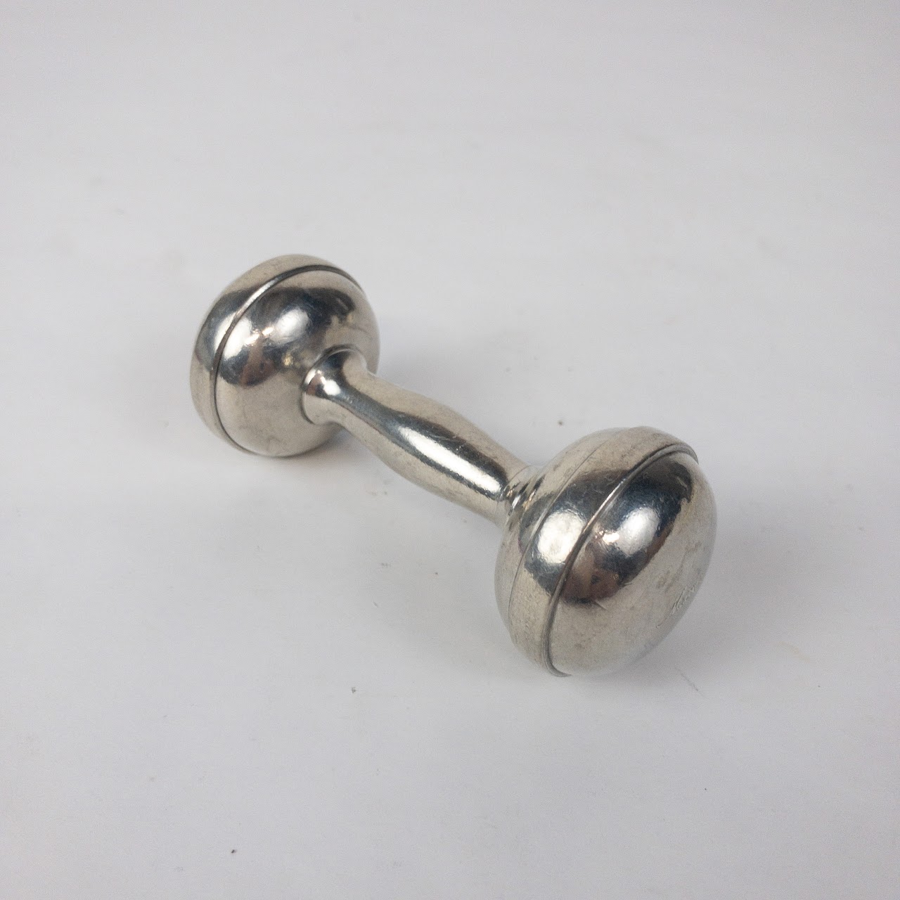 Pewter Engraved Baby Rattle