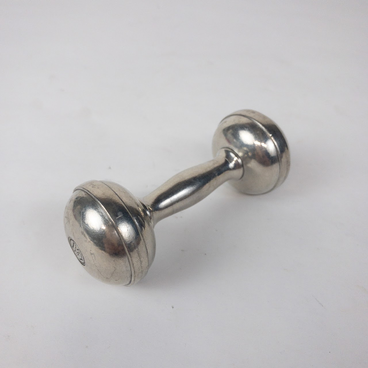 Pewter Engraved Baby Rattle