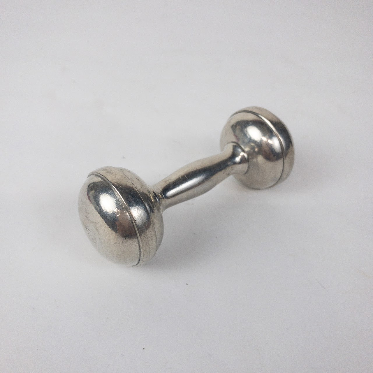 Pewter Engraved Baby Rattle