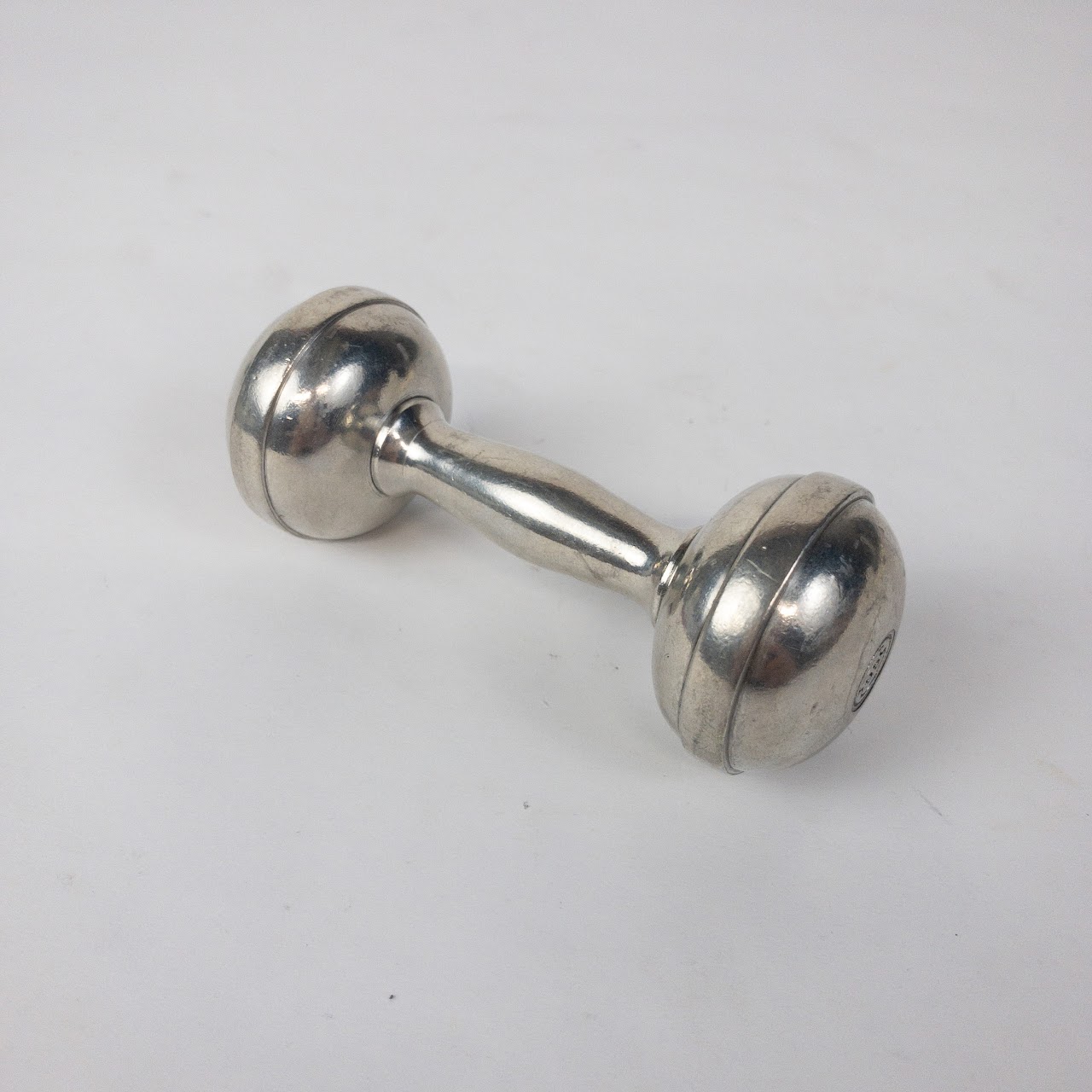 Pewter Engraved Baby Rattle