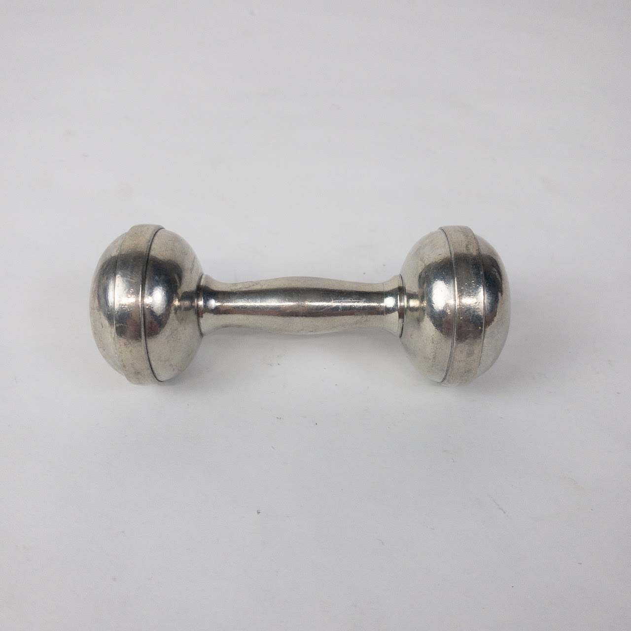 Pewter Engraved Baby Rattle