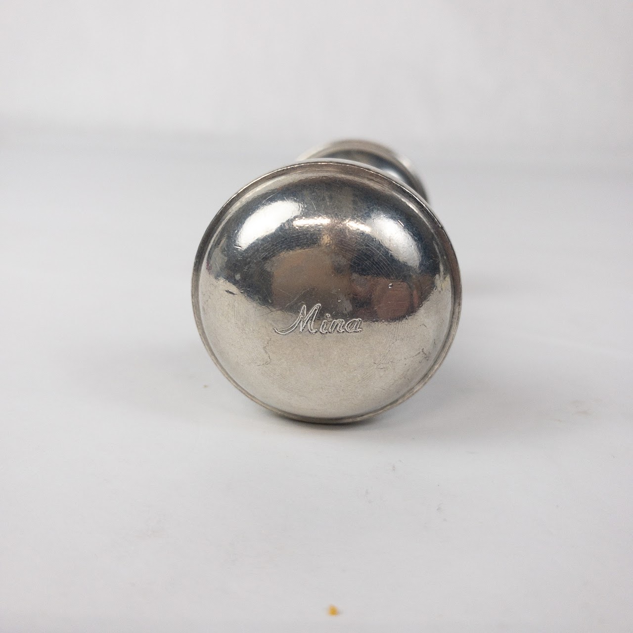 Pewter Engraved Baby Rattle