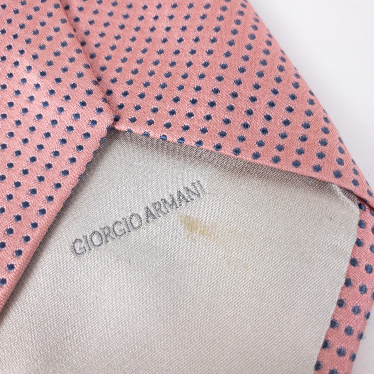 Giorgio Armani Pink Polka Dot Tie