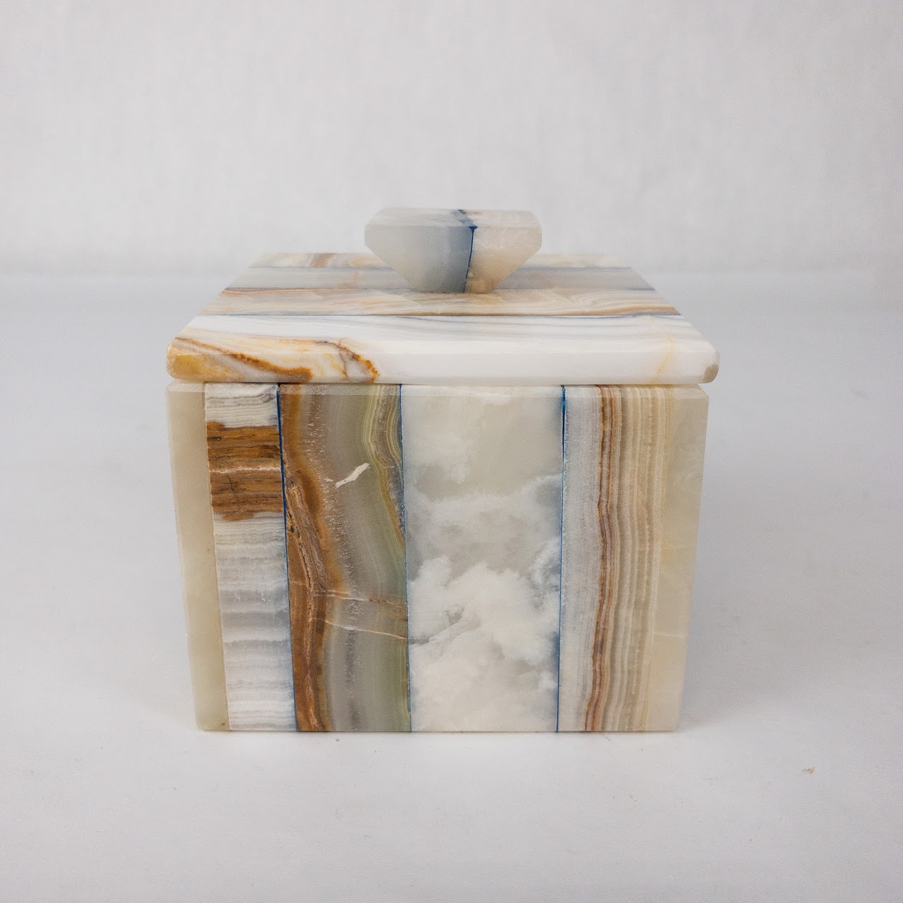 Striped Alabaster Box