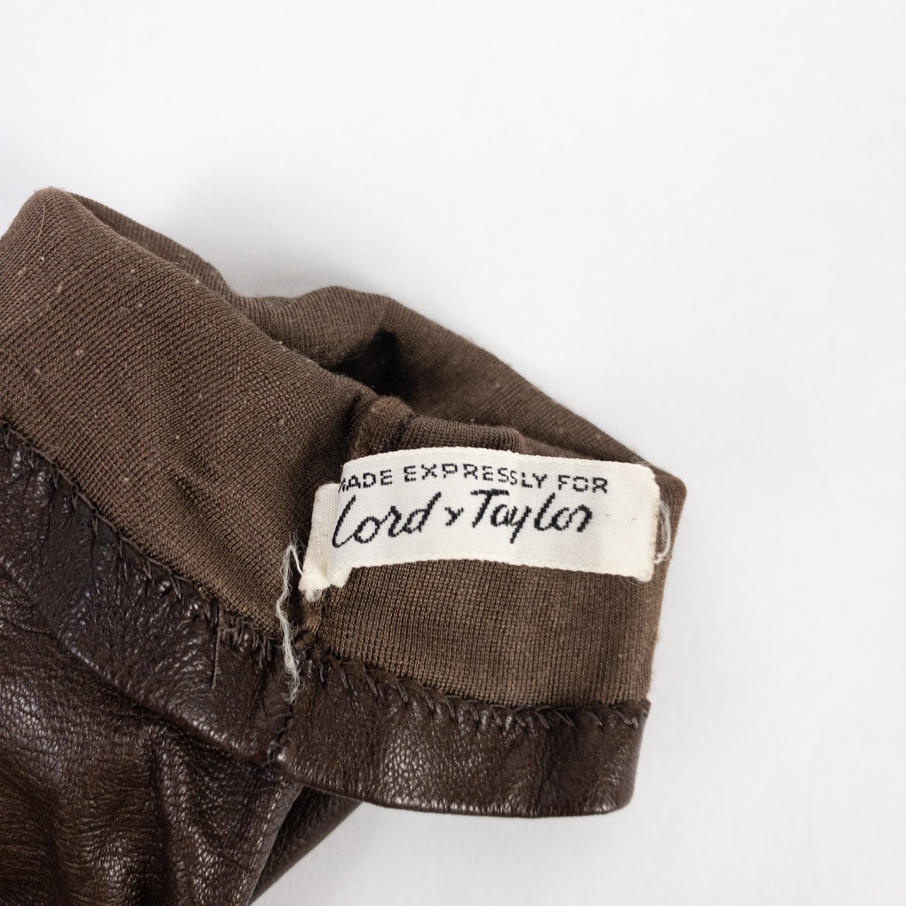 Vintage Lord & Taylor Calfskin Silk-Lined Gloves