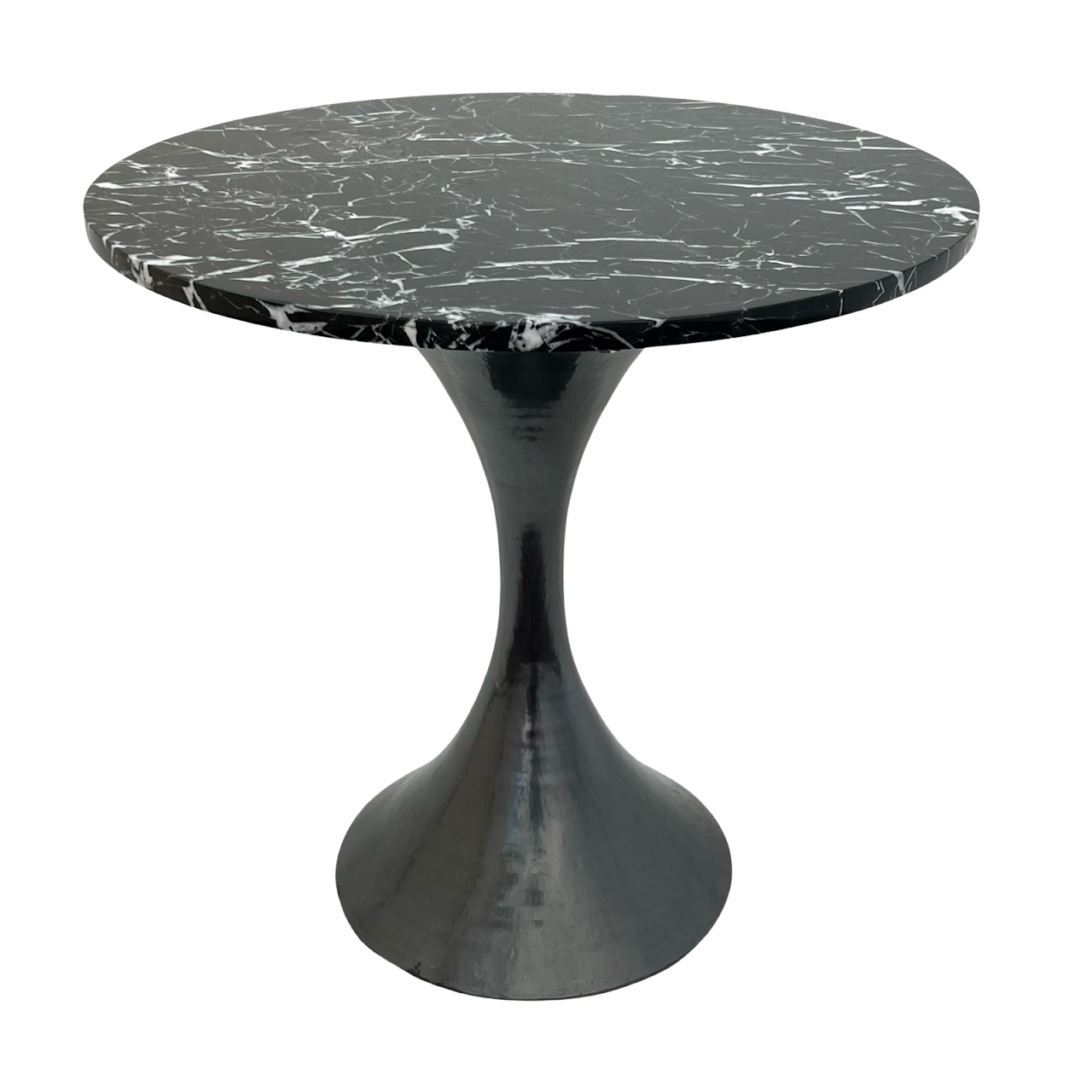 Contemporary Marble Top Tulip Accent Table