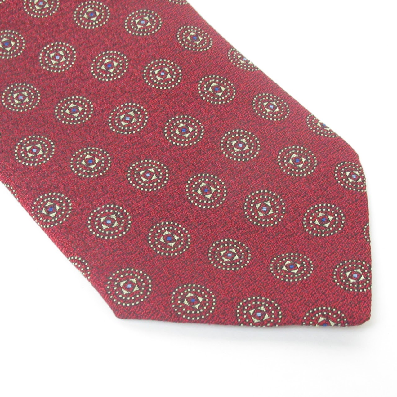 Hermès Red Geometric Tie