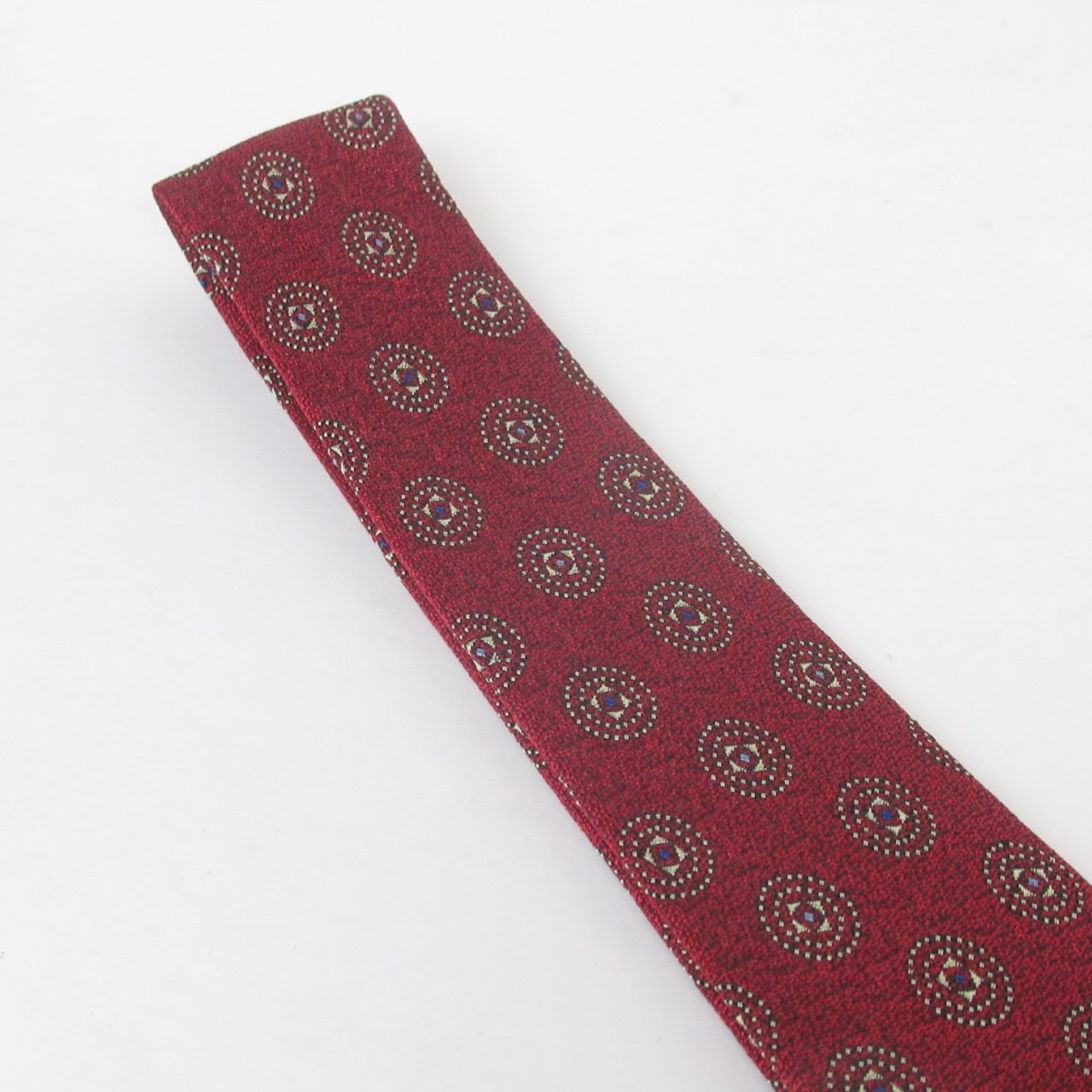 Hermès Red Geometric Tie