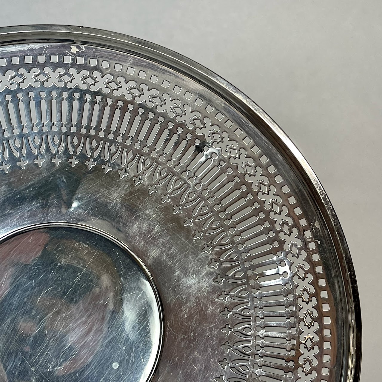 Sterling Silver Footed Plate