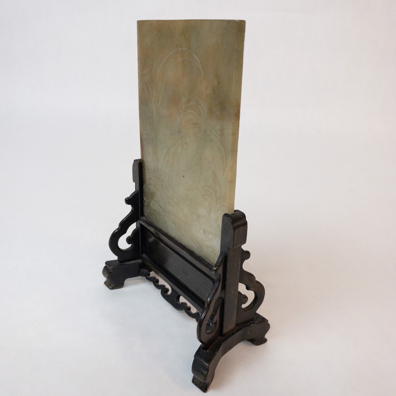 Chinese Carved Jade Table Plaque