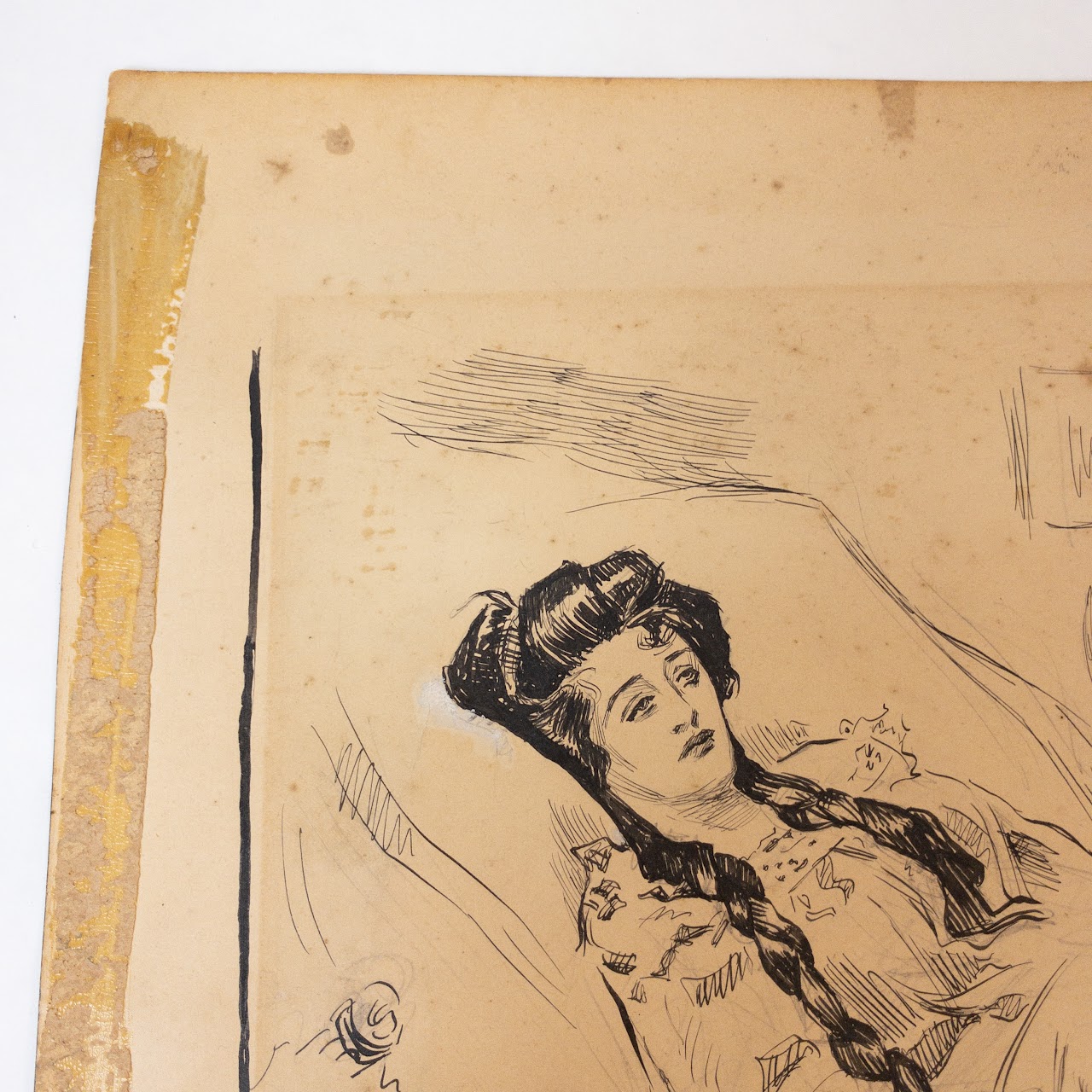 J.M. Cohen After Charles Dana Gibson Ink Drawing