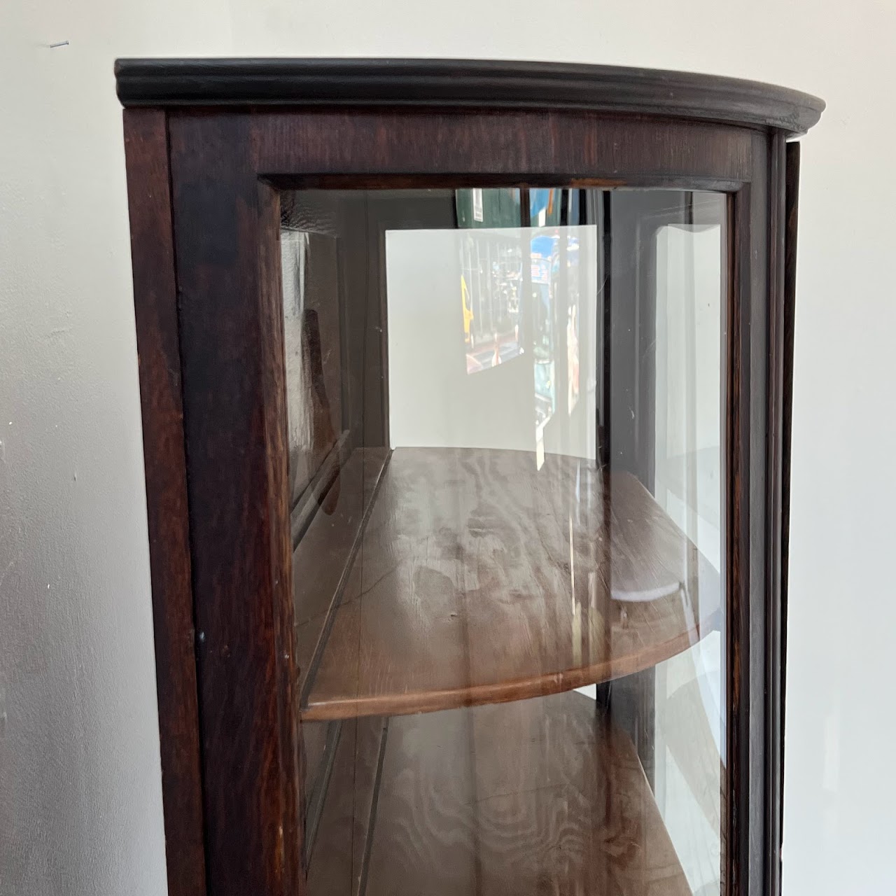 Oak Glass-Front Display Case