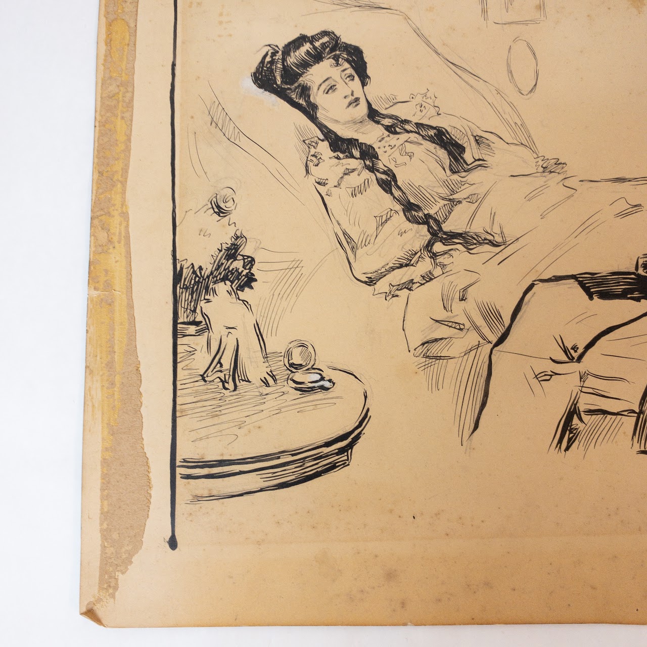 J.M. Cohen After Charles Dana Gibson Ink Drawing