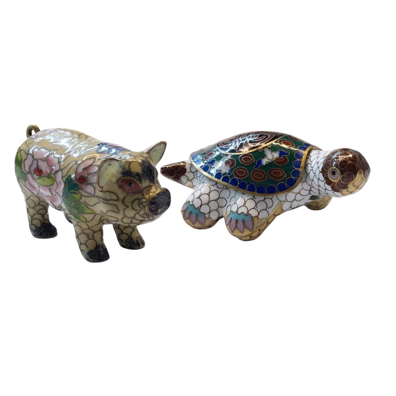 Cloisonné Miniature Animal Pair