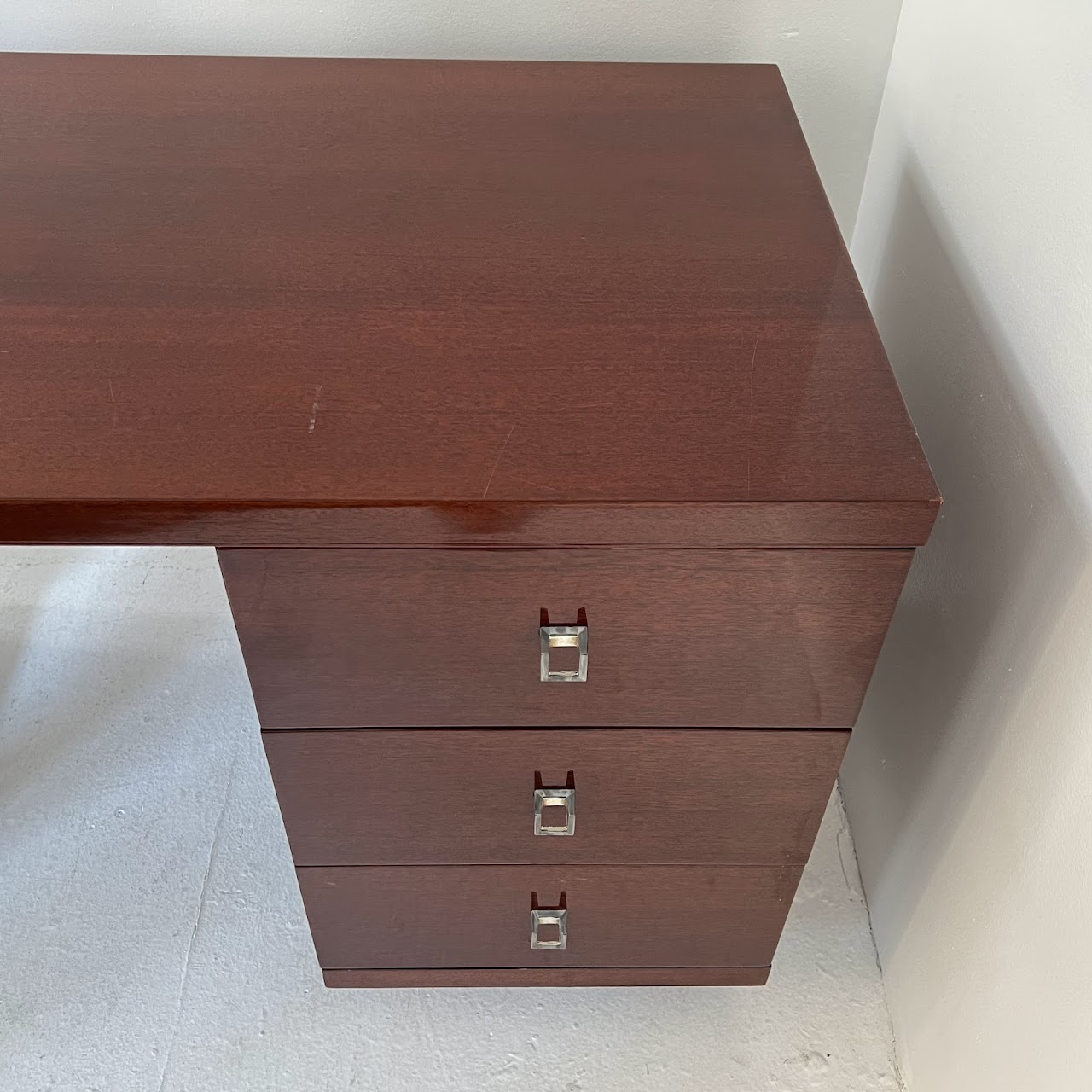 Art Deco Mahogany Desk by Tri-Bond