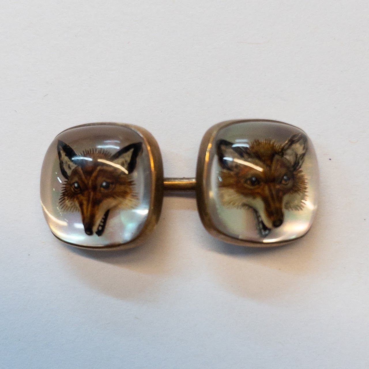 Cartier 14k Gold Vintage Fox Cufflinks