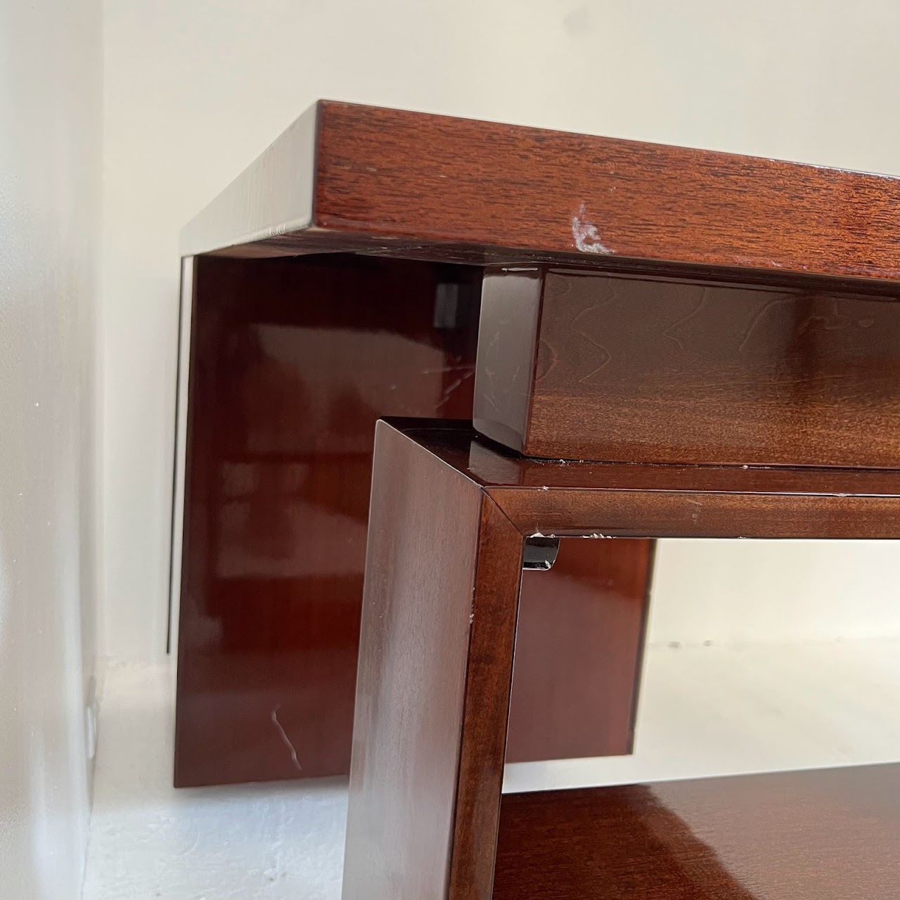 Art Deco Mahogany Desk by Tri-Bond