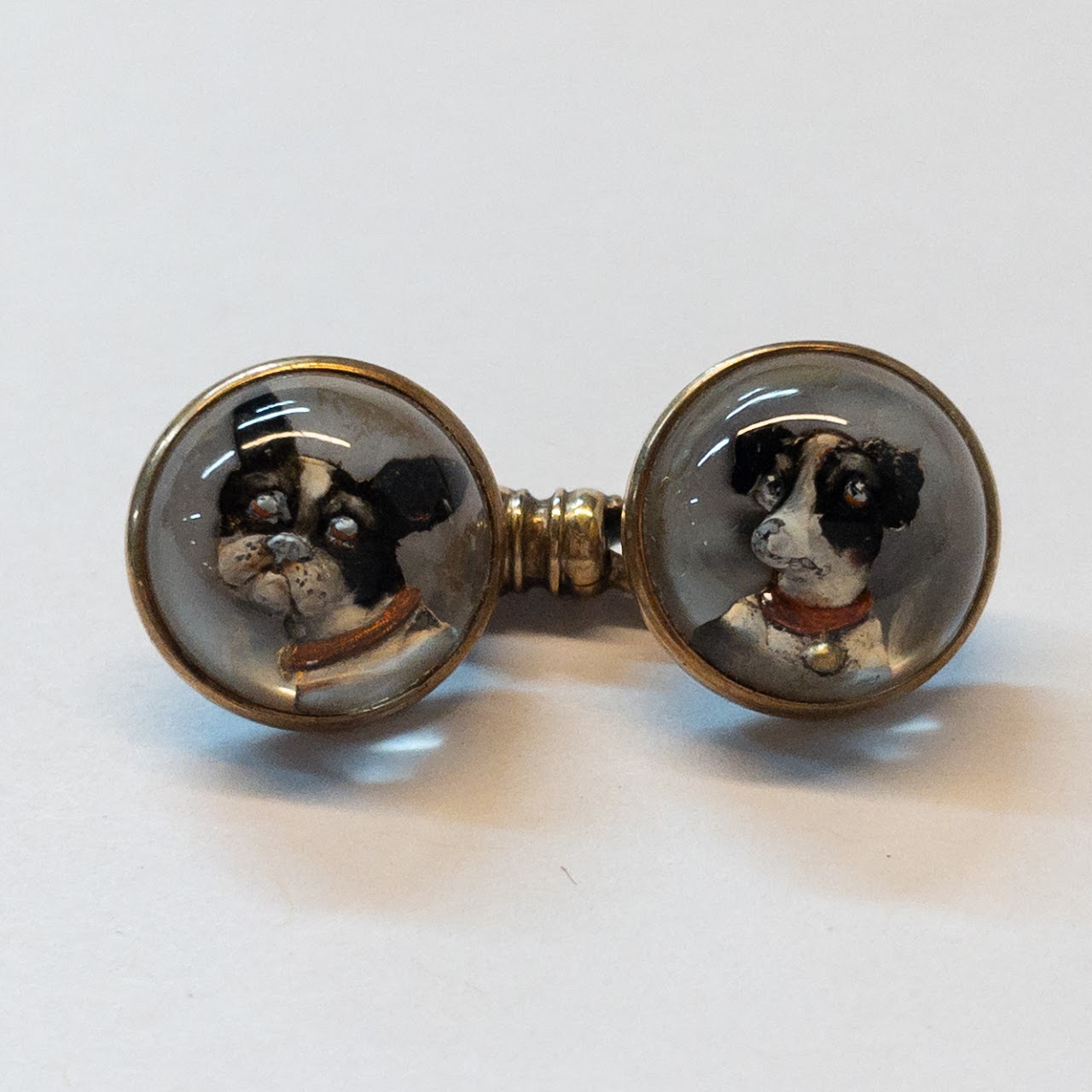 14K Gold Vintage Dog Cufflinks