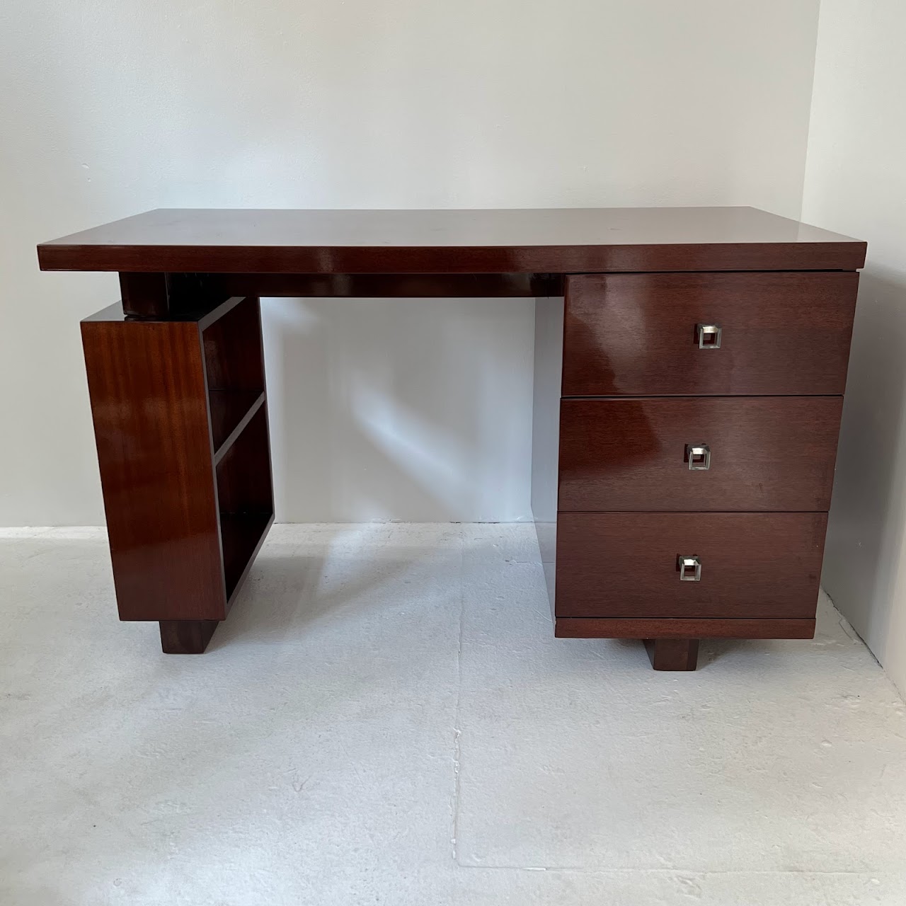 Art Deco Mahogany Desk by Tri-Bond