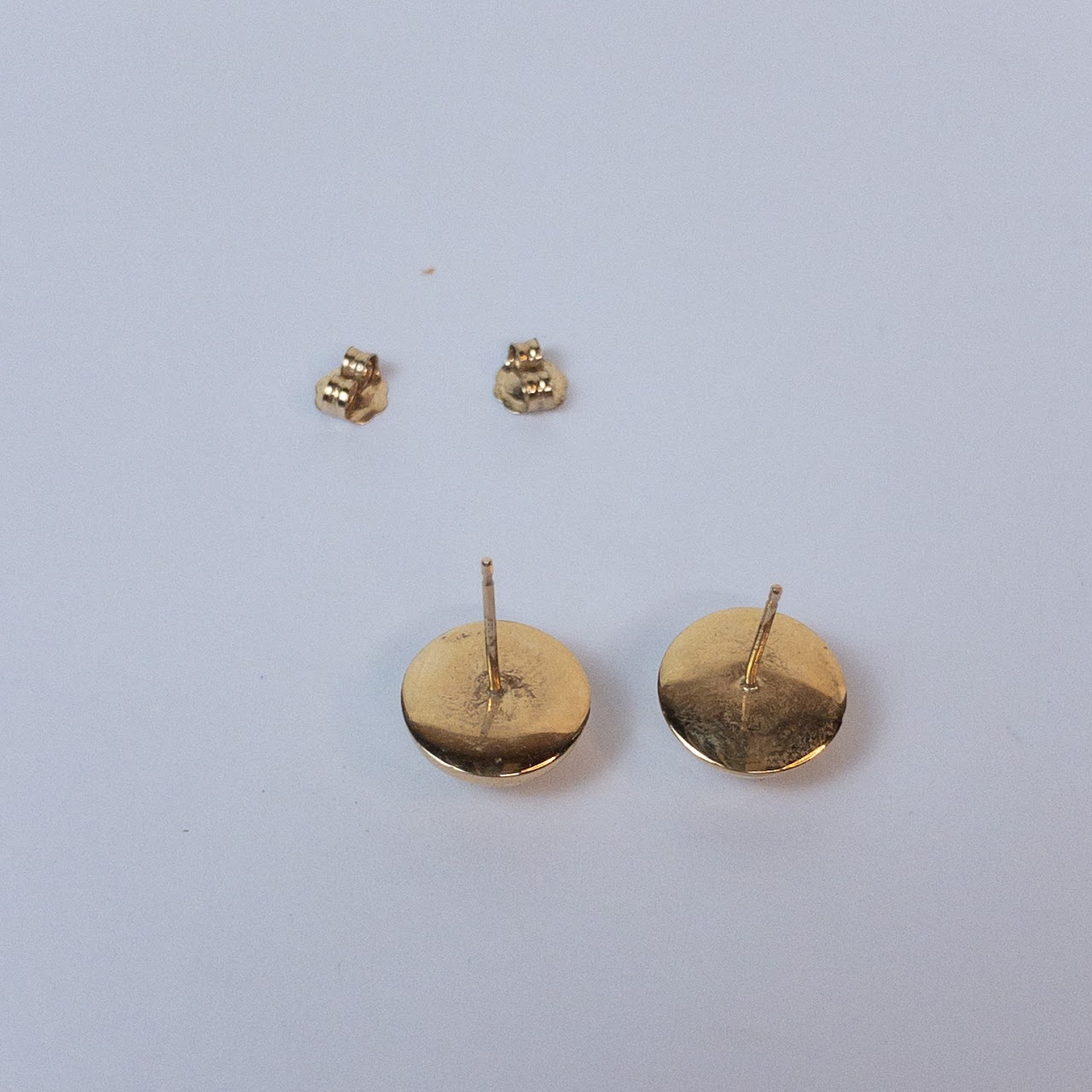 14K Gold Domed Post Earrings