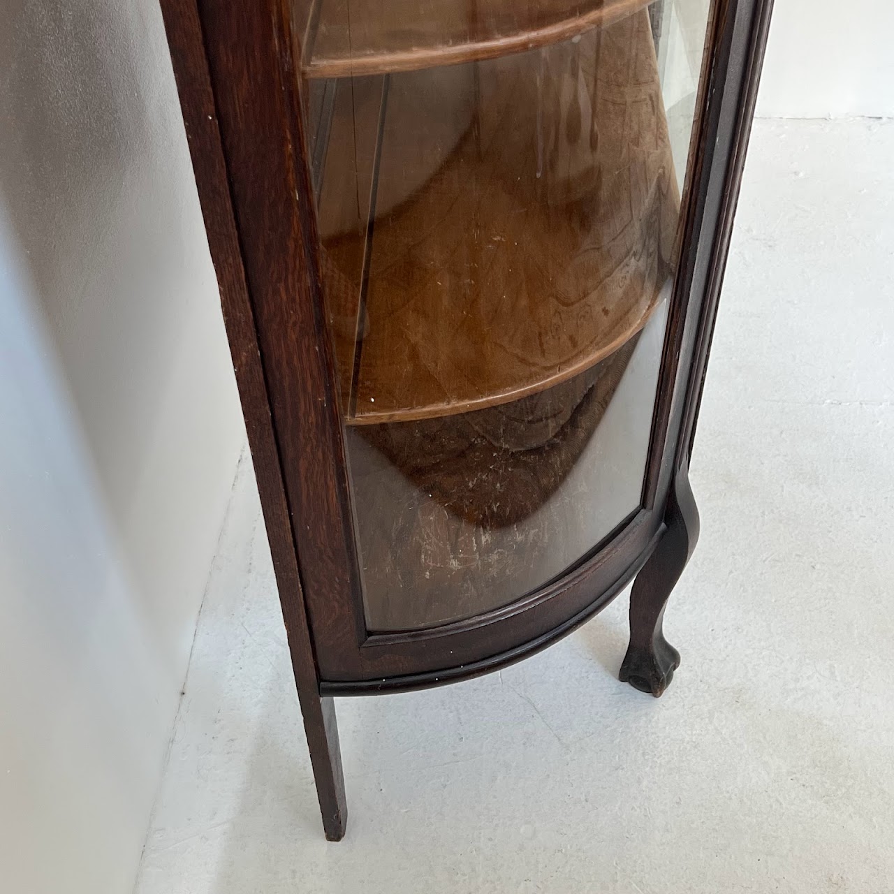 Oak Glass-Front Display Case