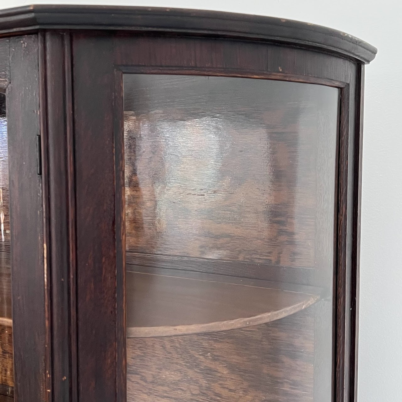 Oak Glass-Front Display Case