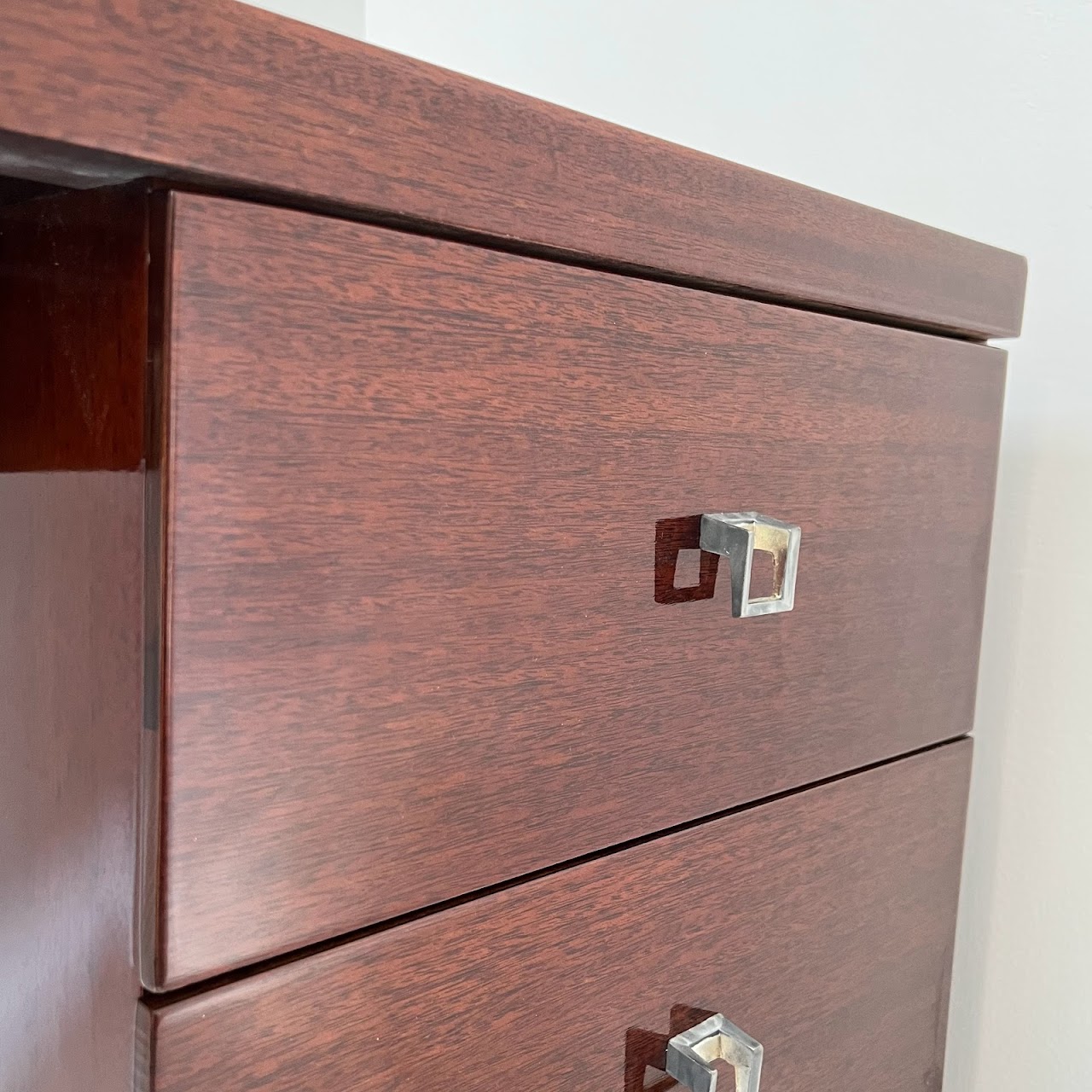 Art Deco Mahogany Desk by Tri-Bond