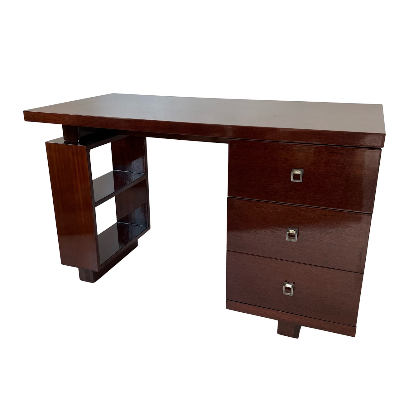 Art Deco Mahogany Desk by Tri-Bond