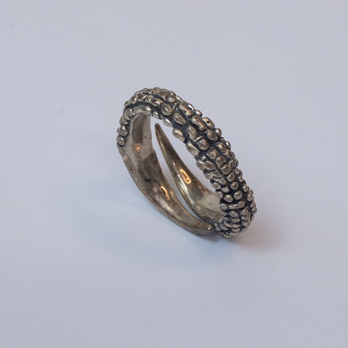 Lazaro Sterling Silver Textured Coil Ring