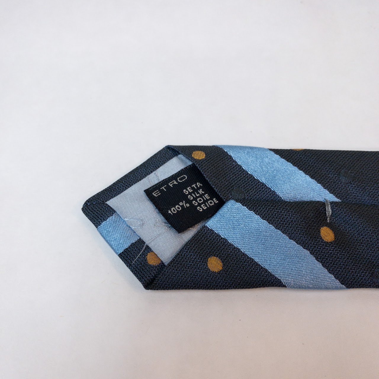 Etro Striped and Polka Dotted Silk Tie