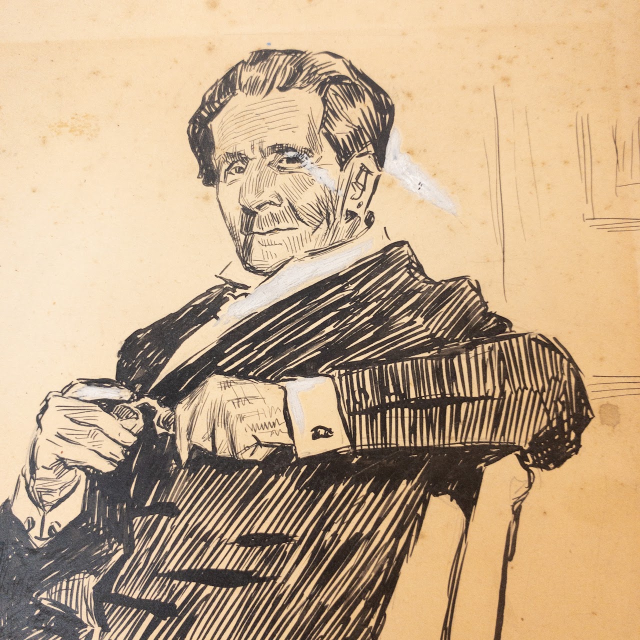 J.M. Cohen After Charles Dana Gibson Ink Drawing