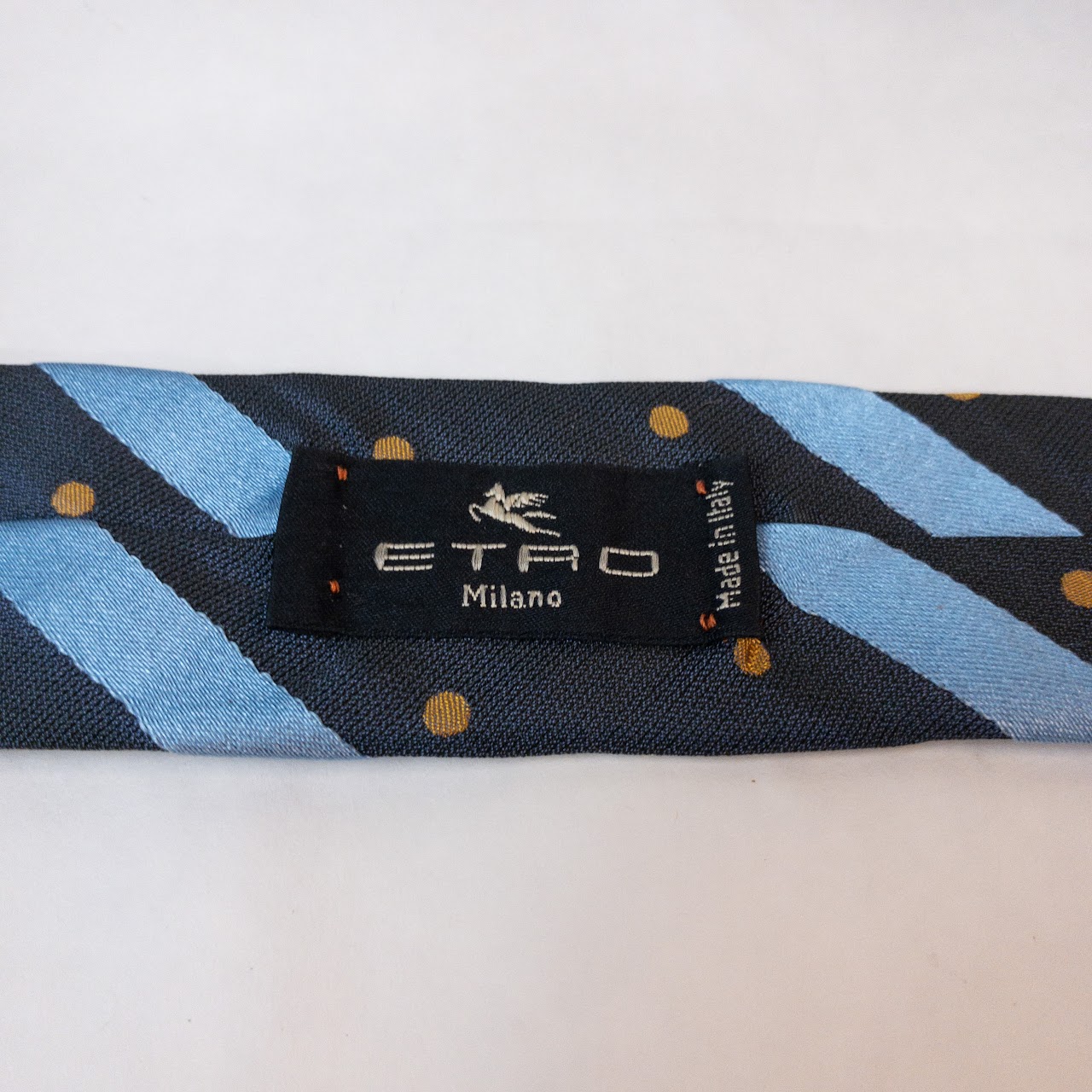 Etro Striped and Polka Dotted Silk Tie