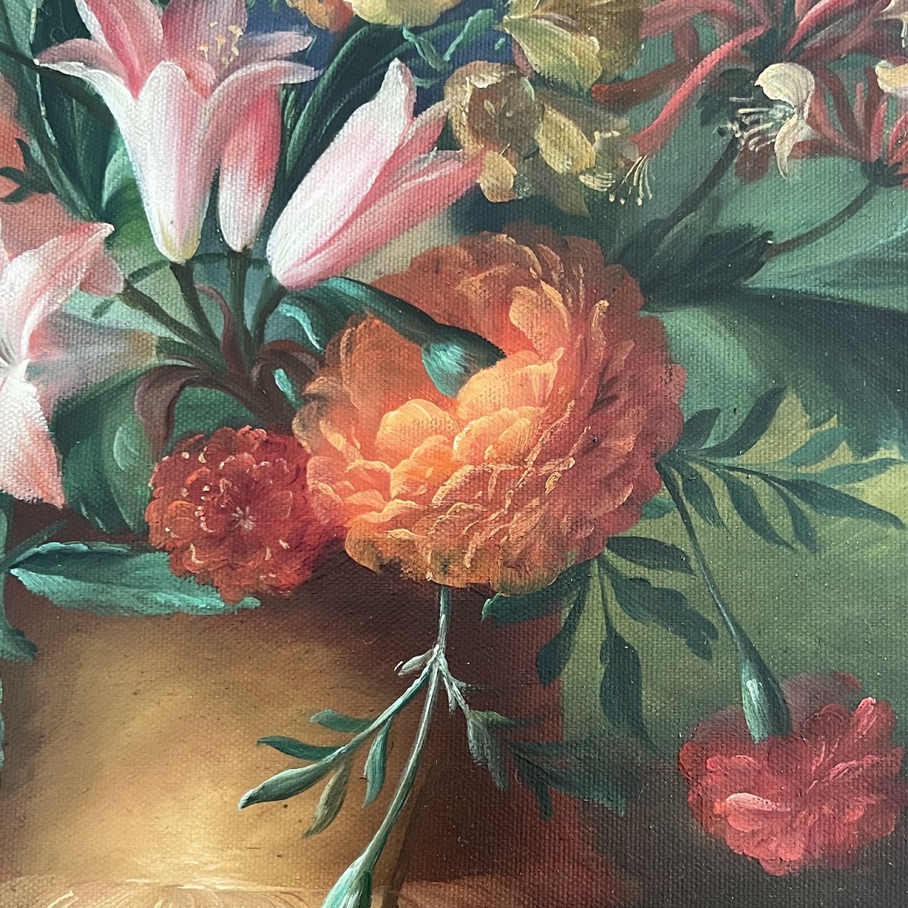 After Jacob van Huysum 'Twelve Months of Flowers: August' Oil Painting