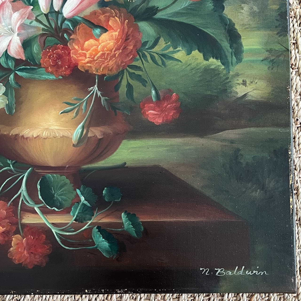 After Jacob van Huysum 'Twelve Months of Flowers: August' Oil Painting