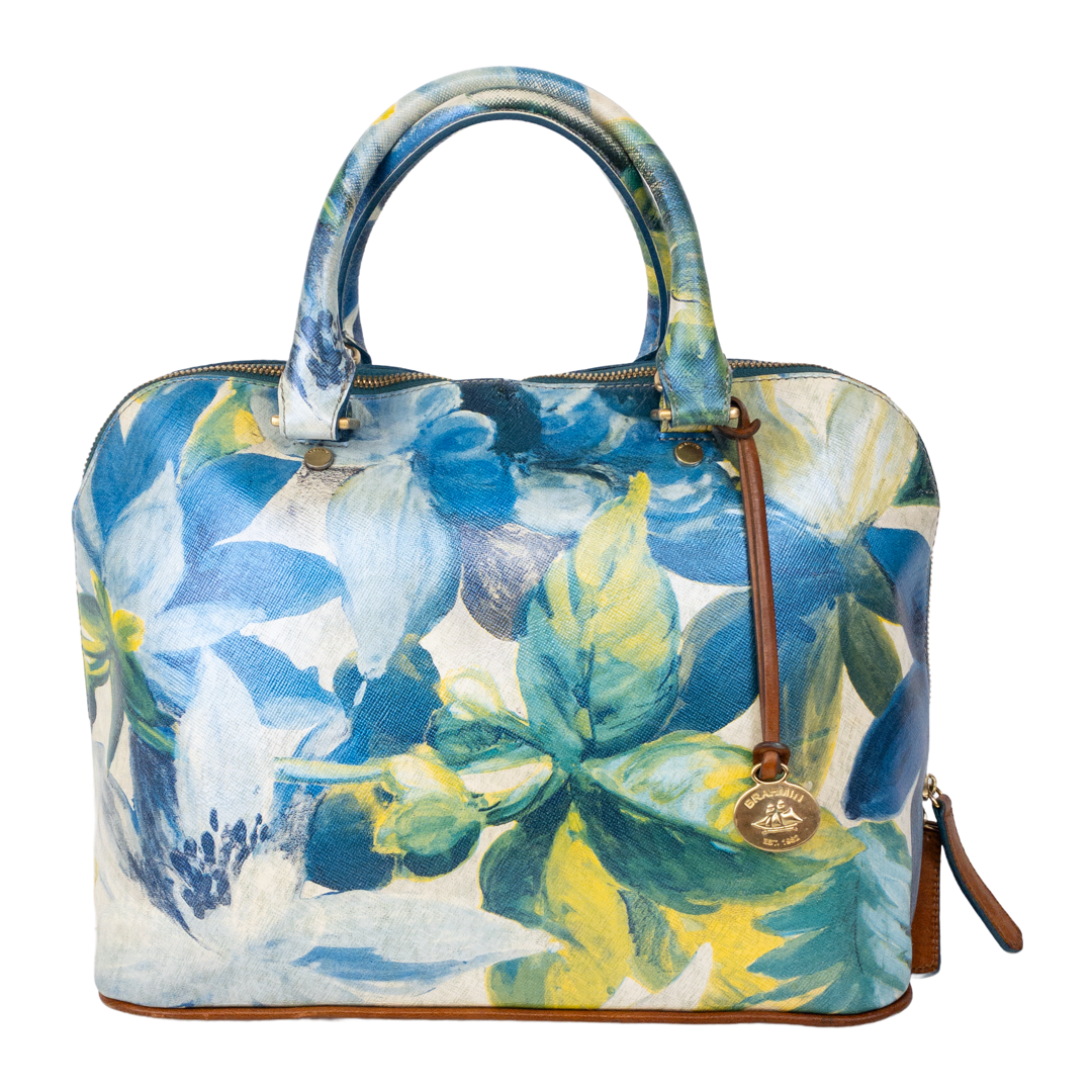 Brahmin Ella Connery Shortbread Floral Satchel