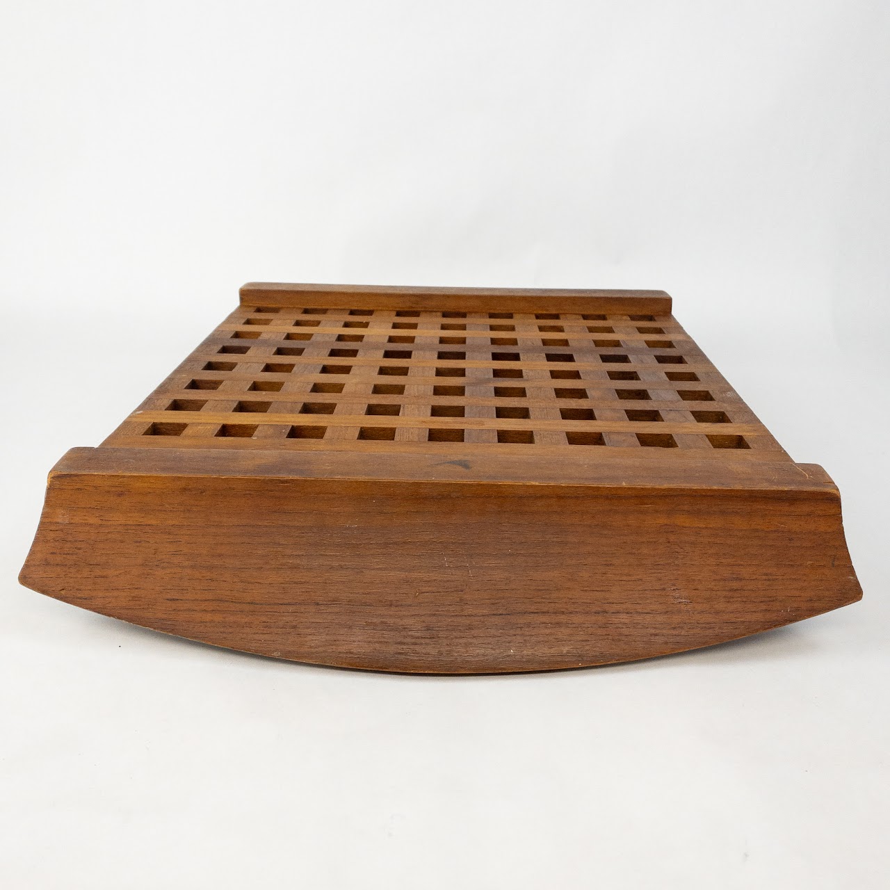 Danish Teak Lattice Serving Tray