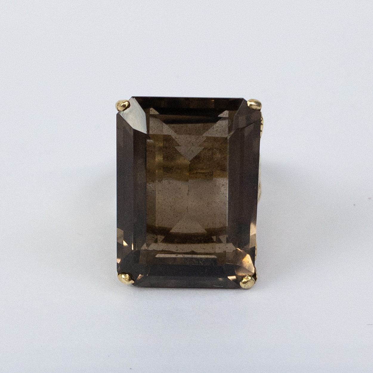 14K Gold Smoky Quartz Cocktail Ring