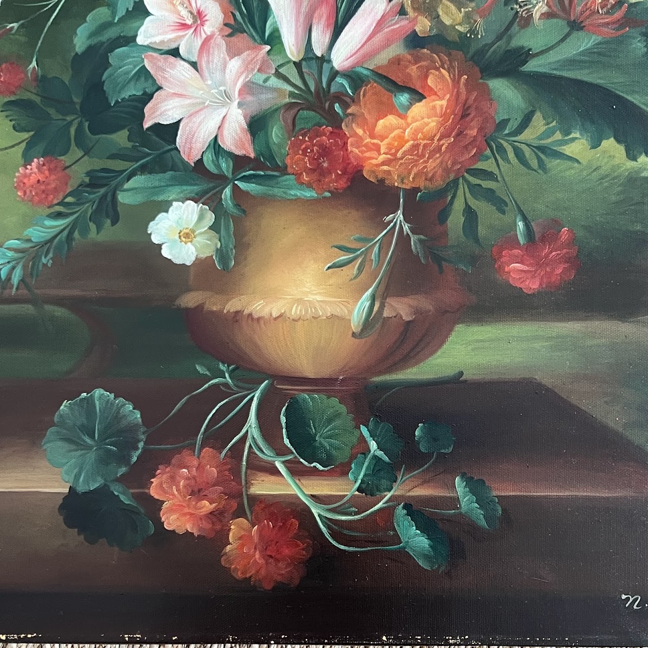 After Jacob van Huysum 'Twelve Months of Flowers: August' Oil Painting