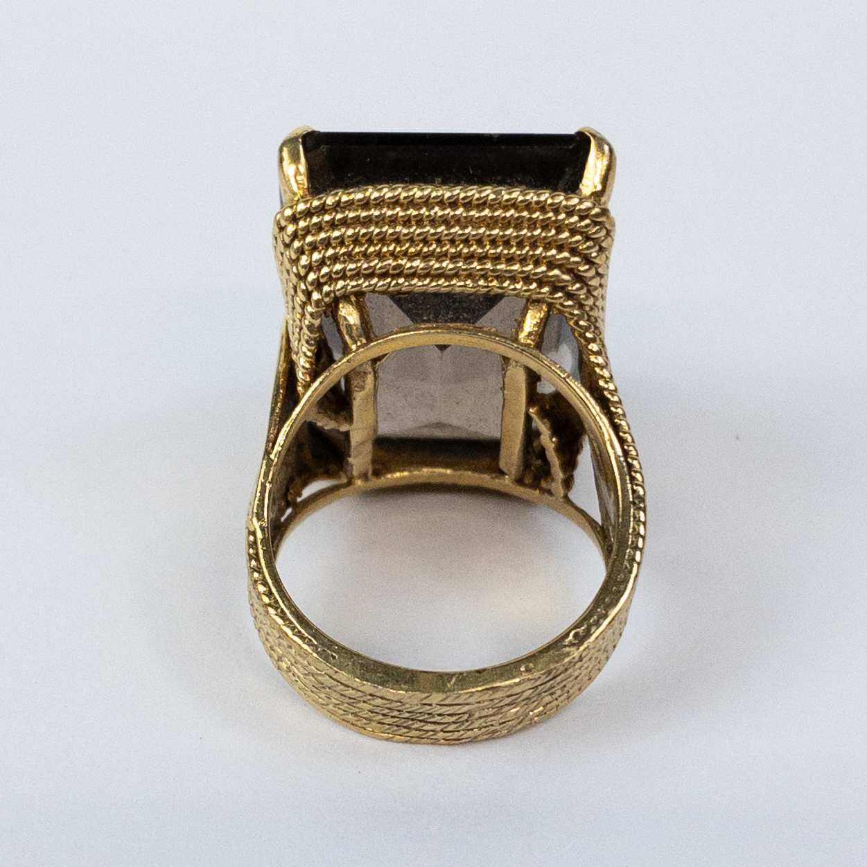 14K Gold Smoky Quartz Cocktail Ring